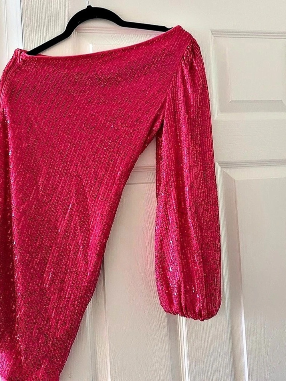 Pink Sequin Long Sleeve Top